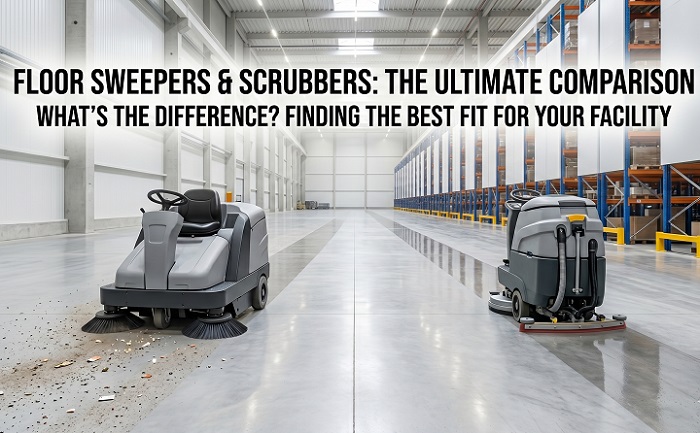 Floor Sweeper vs Floor Scrubber: What's the Difference and Which One Is Right for Your Facility?